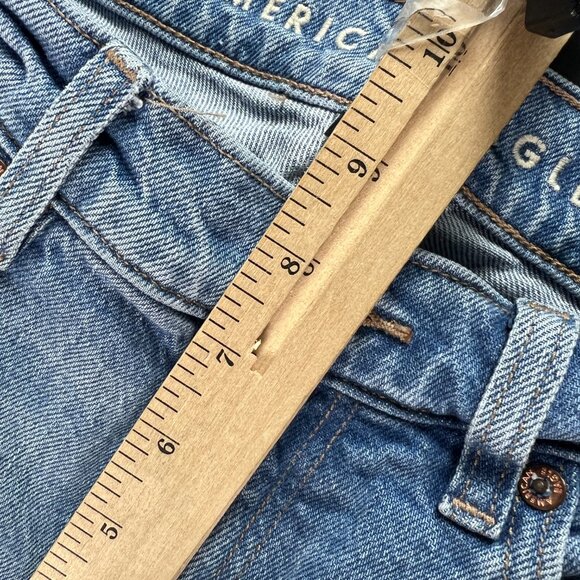 American Eagle Jean Women 27x30* 90s Low Rise Skinny Kick Boot Blue Denim Tag 0R - Picture 15 of 16